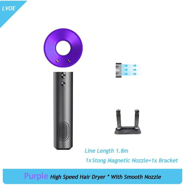 Planet Gates Gold One Nozzle / us Professional High Speed Hair Dryer Negative Ion 5 Attachment 1600W Constant Temperature Hair Care Fast Anion Electric Hair Dryer