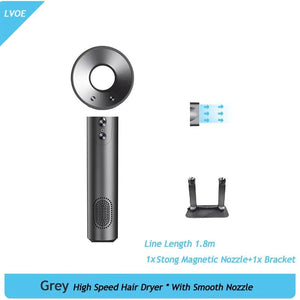 Planet Gates Gold One Nozzle / us Professional High Speed Hair Dryer Negative Ion 5 Attachment 1600W Constant Temperature Hair Care Fast Anion Electric Hair Dryer