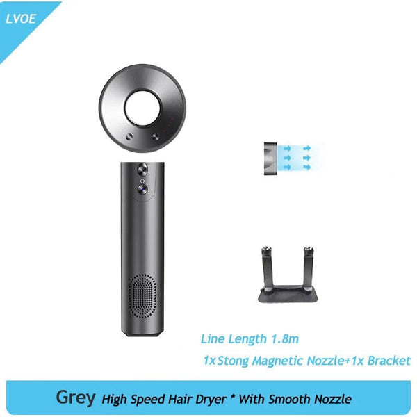 Planet Gates Gold One Nozzle / us Professional High Speed Hair Dryer Negative Ion 5 Attachment 1600W Constant Temperature Hair Care Fast Anion Electric Hair Dryer