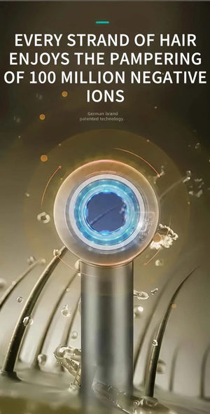 Planet Gates Gold One Nozzle / us Professional High Speed Hair Dryer Negative Ion 5 Attachment 1600W Constant Temperature Hair Care Fast Anion Electric Hair Dryer