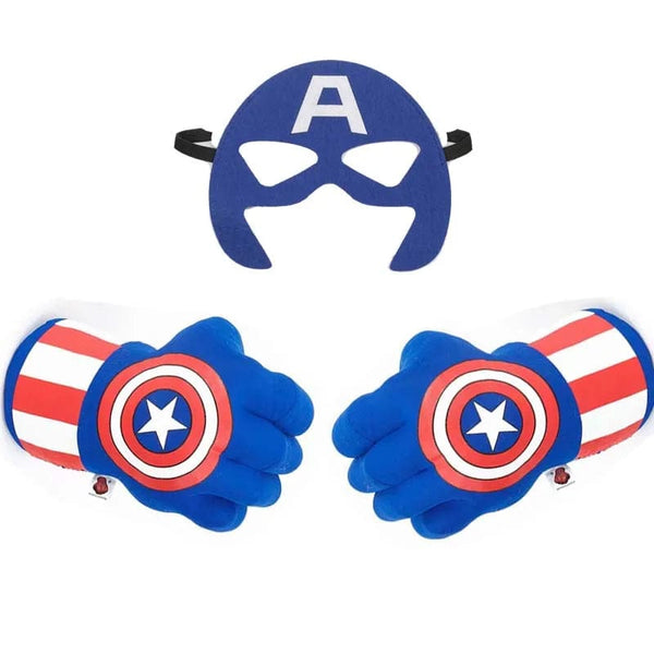 Planet Gates Gold / One Size Superhero Hands for Kids Superhero Boxing Gloves Smash Fists Soft Plush Toys Cosplay Costumes Accessories for Boys Girls Gift