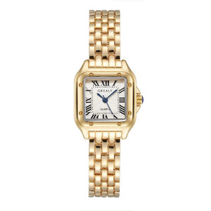 Planet Gates gold or bracelet Women's Fashion Square Watches Gold Alloy Strap 2024 Luxury Ladies Quartz Wristwatches Qualities Female Roman Scale Clock
