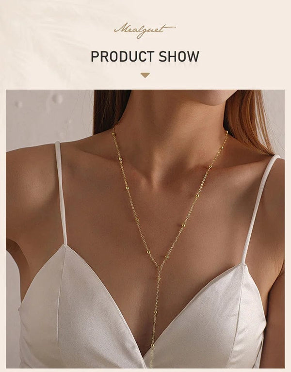 Planet Gates Gold Plated Lariat Necklace for Women, Double Laryered Long Chain Drop Pendant Choker Necklaces Fashion Gifts