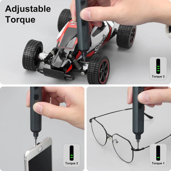 Planet Gates Gold Precision Electric Screwdriver Set 68 in 1 Cordless 64 S2 Precision Drill Bits 5 Torque Settings LED Hand Repair Tool Kit