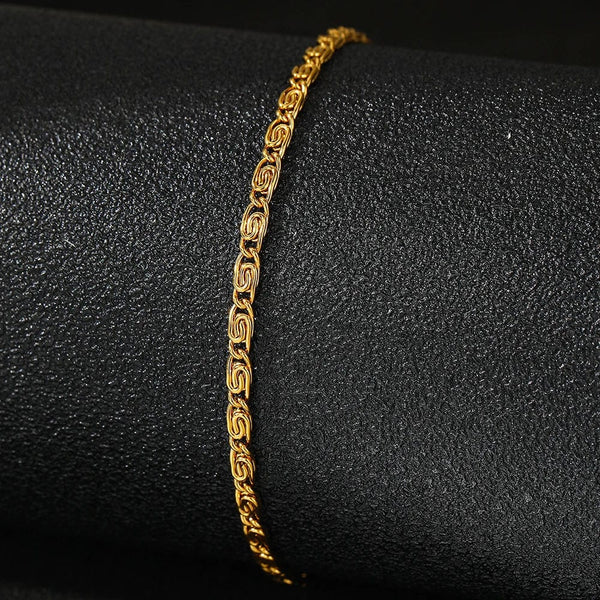 Planet Gates Gold Stainless Steel Bracelet New Style Simplicity Subtlety Paper Clip Chain Lightweight Luxury Bracelet For Women Jewelry Daily Wear