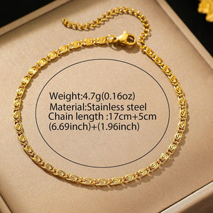 Planet Gates Gold Stainless Steel Bracelet New Style Simplicity Subtlety Paper Clip Chain Lightweight Luxury Bracelet For Women Jewelry Daily Wear