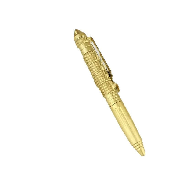 Planet Gates Gold Tactical Pen Multifunction Aluminum Alloy Emergency Glass Breaker Pen Outdoor Camping Security Survival Tools