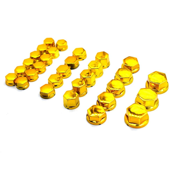 Planet Gates Gold Universal 30PCS motorcycle modeling plating nut decorative screw cap For Yamaha FZ1 FAZER FZ6 FZ6R FZ8 XJ6 MT01 MT03 MT-07 MT-09