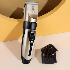 Planet Gates Golden 1pc Dog Grooming Clipper Set With Cordless Pet Trimmer Rechargeable Adjustable Blades For Dog Grooming Supplies