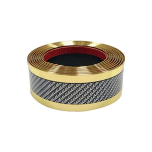 Planet Gates Golden Car Door Sill Protection Strip, Carbon Fiber Style Car Body, Rearview Mirrors, Bumper, Anti-scratch Protection Stickers, Auto Decoration Accessories