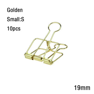 Planet Gates golden S  10PCS 2-10 Pcs Paper Clip Sliver Rose Gold Binder Clips Page Holder Office Study Binder Clips Photo Clamp Office School Desk Organizer