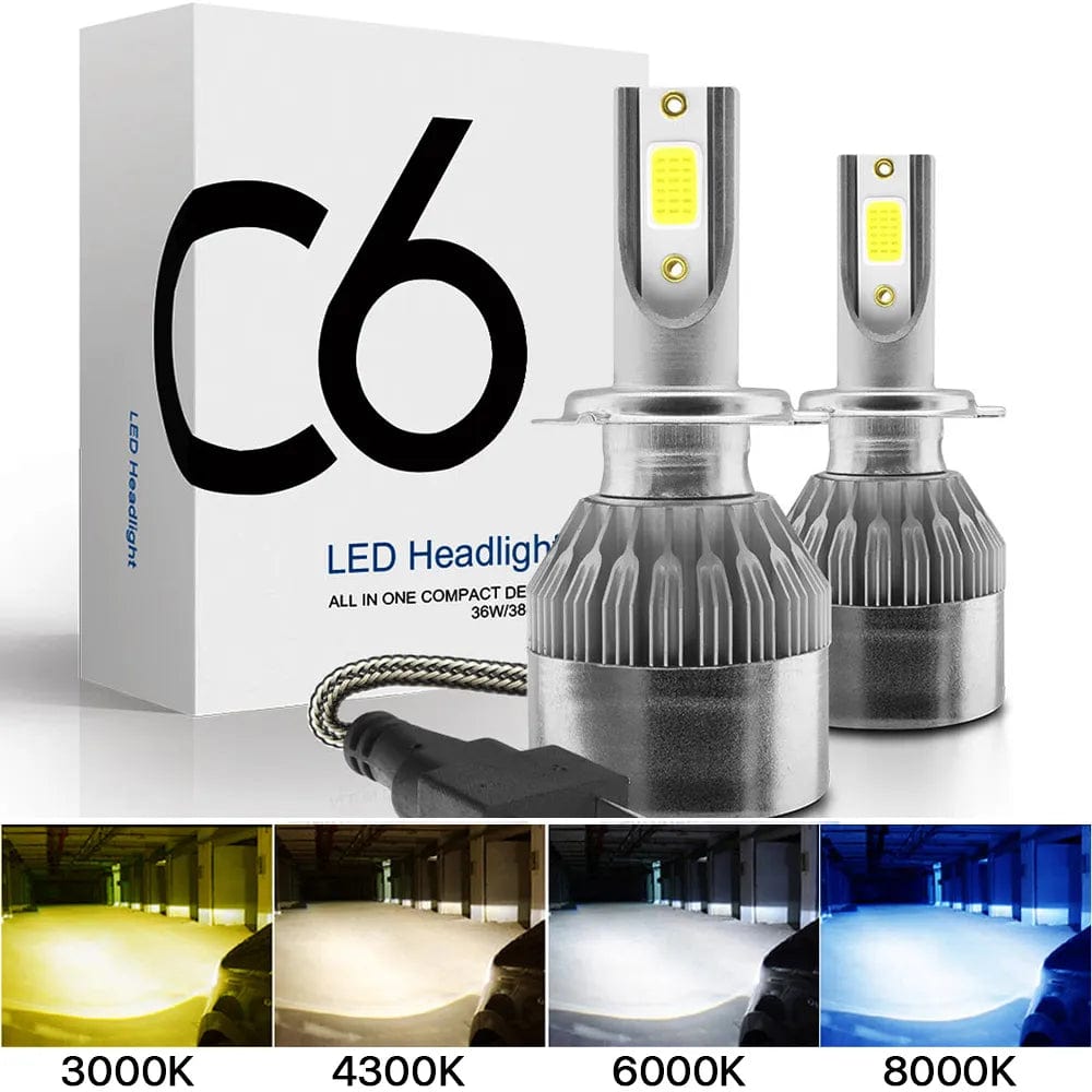 Planet Gates Golden yellow / H9 2x H7 LED H11 H4 Hi/Lo H1 H3 H8 HB1 HB3 HB4 HB5 HIR2 H13 H27 9005 9006 Car Headlight Bulbs 3000K 6000K 8000K COB C6 car lights