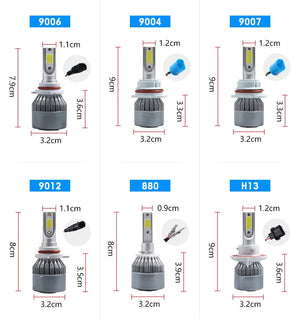 Planet Gates Golden yellow / H9 2x H7 LED H11 H4 Hi/Lo H1 H3 H8 HB1 HB3 HB4 HB5 HIR2 H13 H27 9005 9006 Car Headlight Bulbs 3000K 6000K 8000K COB C6 car lights