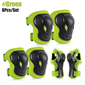 Planet Gates GOMOREON Kids/Youth Protective Gear Set, Kids Knee Pads and Elbow Pads Wrist Guard Protector for Scooter, Skateboard, Bicycle