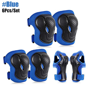 Planet Gates GOMOREON Kids/Youth Protective Gear Set, Kids Knee Pads and Elbow Pads Wrist Guard Protector for Scooter, Skateboard, Bicycle