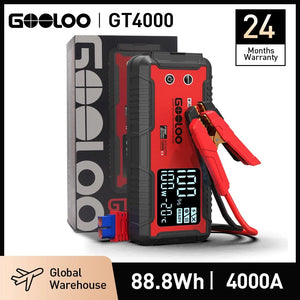 Planet Gates GOOLOO 12V Car Jump Starter 4000A Car Battery Starter 24000mAh Portable Power Bank Booster Auto Starting Device Emergency Start