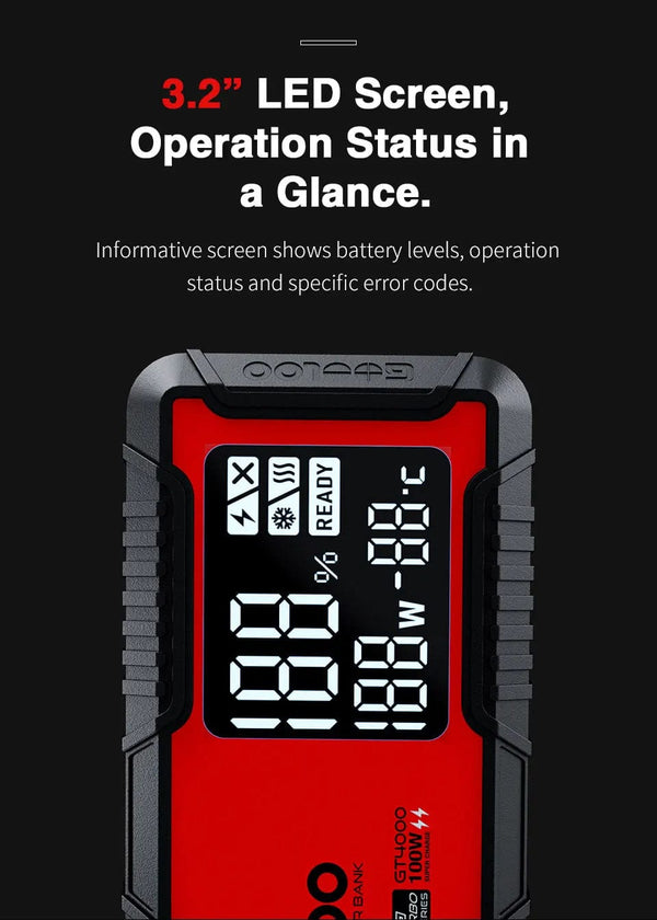 Planet Gates GOOLOO 12V Car Jump Starter 4000A Car Battery Starter 24000mAh Portable Power Bank Booster Auto Starting Device Emergency Start