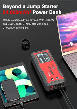 Planet Gates GOOLOO 12V Car Jump Starter 4000A Car Battery Starter 24000mAh Portable Power Bank Booster Auto Starting Device Emergency Start