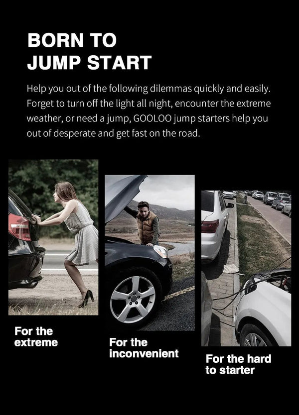 Planet Gates GOOLOO 26800mAh Jump Starter Car Booster External Battery 4000A Start Power Bank 12V Starting Device for Petrol Diesel Emergency