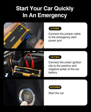 Planet Gates GOOLOO 26800mAh Jump Starter Car Booster External Battery 4000A Start Power Bank 12V Starting Device for Petrol Diesel Emergency