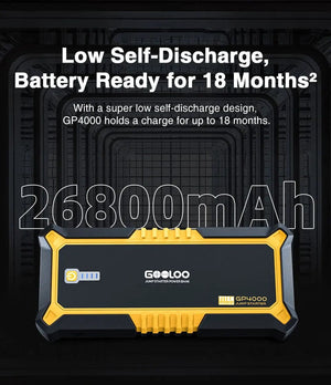 Planet Gates GOOLOO 26800mAh Jump Starter Car Booster External Battery 4000A Start Power Bank 12V Starting Device for Petrol Diesel Emergency