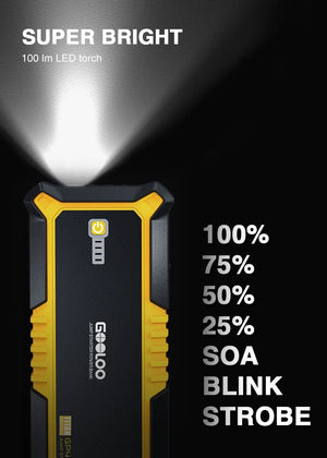 Planet Gates GOOLOO 26800mAh Jump Starter Car Booster External Battery 4000A Start Power Bank 12V Starting Device for Petrol Diesel Emergency