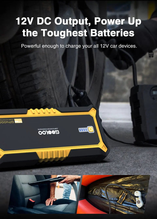 Planet Gates GOOLOO 26800mAh Jump Starter Car Booster External Battery 4000A Start Power Bank 12V Starting Device for Petrol Diesel Emergency