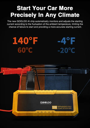 Planet Gates GOOLOO 4000A Start Power Bank 26800mAh Jump Starter Car Booster External Battery 12V Starting Device for Petrol Diesel Powerbank