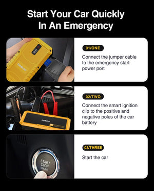 Planet Gates GOOLOO 4000A Start Power Bank 26800mAh Jump Starter Car Booster External Battery 12V Starting Device for Petrol Diesel Powerbank
