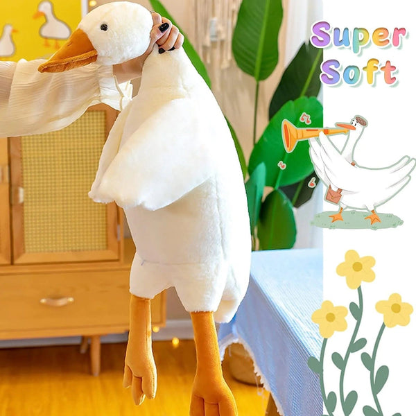 Planet Gates Goose Plush Stuffed Animal Cute Duck Plush Toy, Goose Plush Soft Swan Hugging Pillow Room Decor Birthday Gift