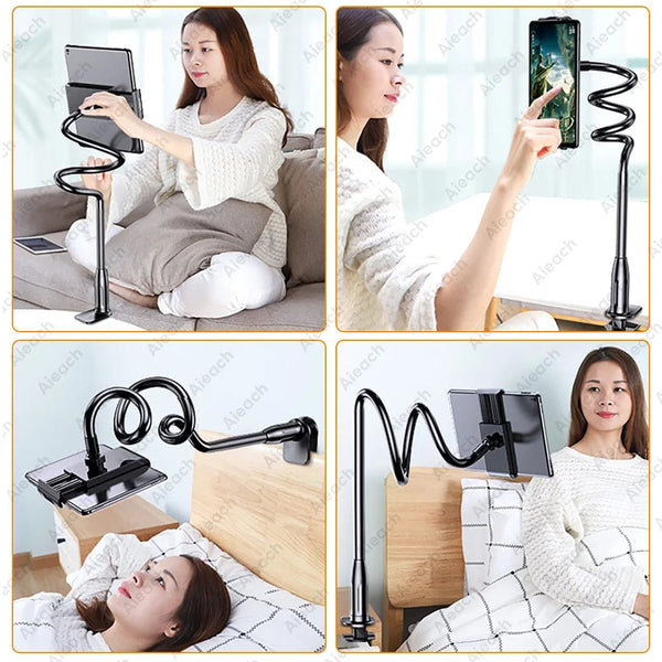 Planet Gates Gooseneck Tablet Mount Holder For Bed Desk Phone Holder Flexible Long Arm Clamp Tablet Stand For iPad Samsung Xiaomi 4.7-11 inch