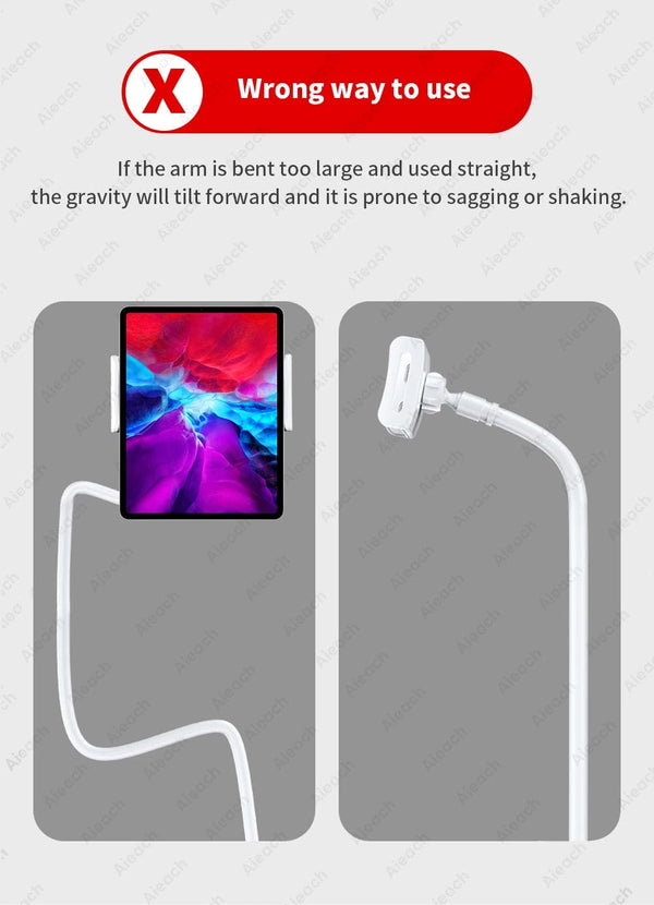 Planet Gates Gooseneck Tablet Mount Holder For Bed Desk Phone Holder Flexible Long Arm Clamp Tablet Stand For iPad Samsung Xiaomi 4.7-11 inch