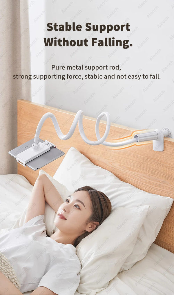 Planet Gates Gooseneck Tablet Mount Holder For Bed Desk Phone Holder Flexible Long Arm Clamp Tablet Stand For iPad Samsung Xiaomi 4.7-11 inch