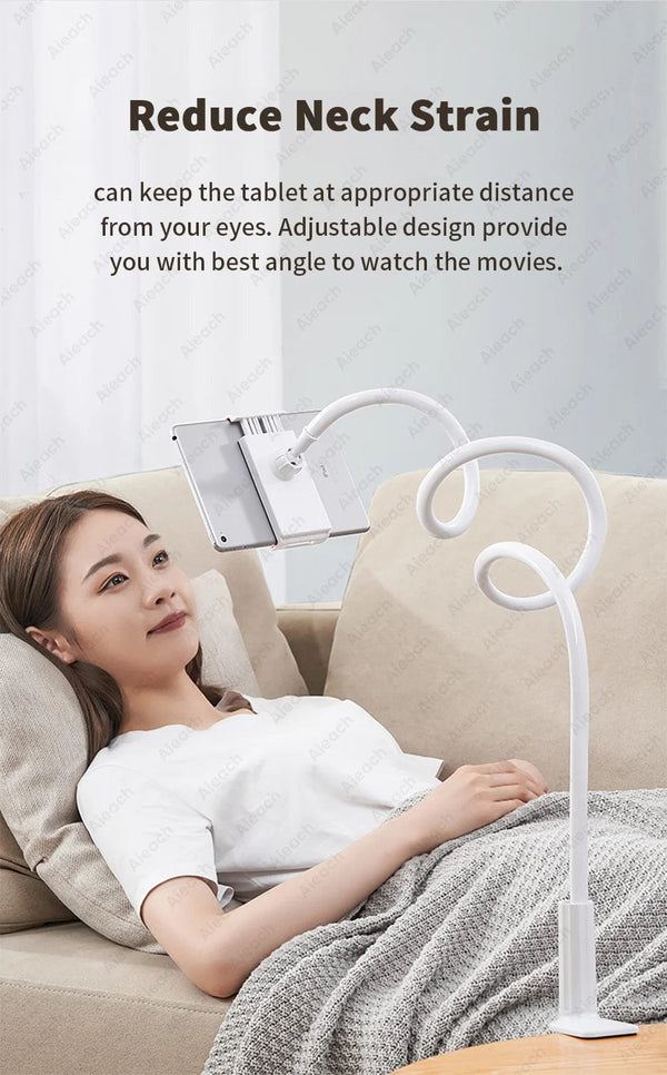 Planet Gates Gooseneck Tablet Mount Holder For Bed Desk Phone Holder Flexible Long Arm Clamp Tablet Stand For iPad Samsung Xiaomi 4.7-11 inch