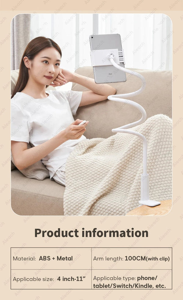 Planet Gates Gooseneck Tablet Mount Holder For Bed Desk Phone Holder Flexible Long Arm Clamp Tablet Stand For iPad Samsung Xiaomi 4.7-11 inch