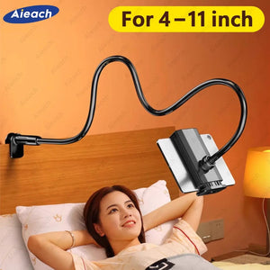 Planet Gates Gooseneck Tablet Stand Holder For Bed Desk Phone Holder Flexible Long Arm Clamp Tablet Mount For iPad Samsung Xiaomi 4.7-11 inch
