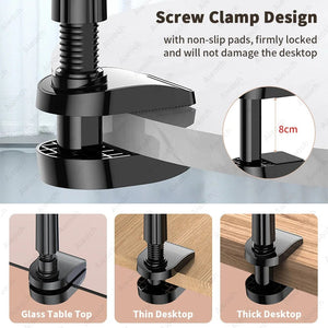 Planet Gates Gooseneck Tablet Stand Holder For Bed Desk Phone Holder Flexible Long Arm Clamp Tablet Mount For iPad Samsung Xiaomi 4.7-11 inch