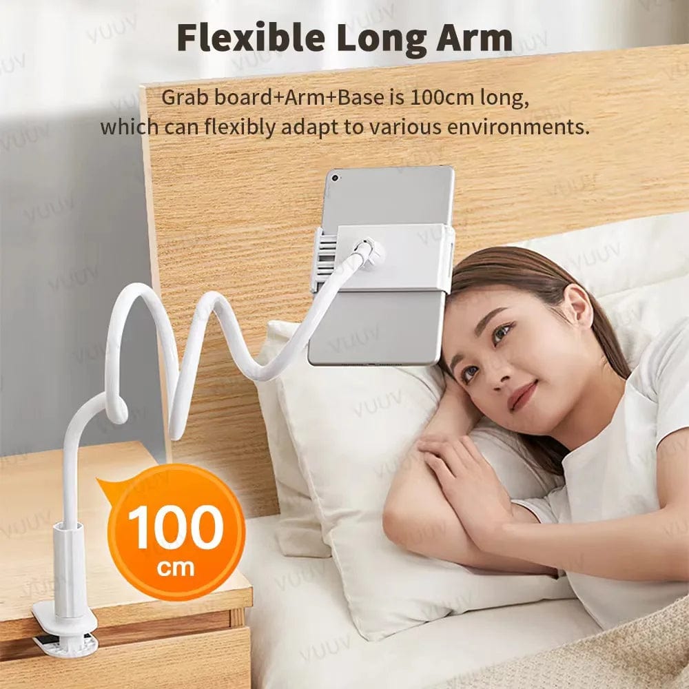 Planet Gates Gooseneck Tablet Stand Holder For Bed Desk Phone Holder Flexible Long Arm Clamp Tablet Mount For iPad Samsung Xiaomi 4.7-11 inch