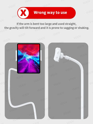 Planet Gates Gooseneck Tablet Stand Holder For Bed Desk Phone Holder Flexible Long Arm Clamp Tablet Mount For iPad Samsung Xiaomi 4.7-11 inch