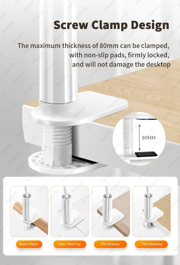 Planet Gates Gooseneck Tablet Stand Holder For Bed Desk Phone Holder Flexible Long Arm Clamp Tablet Mount For iPad Samsung Xiaomi 4.7-11 inch