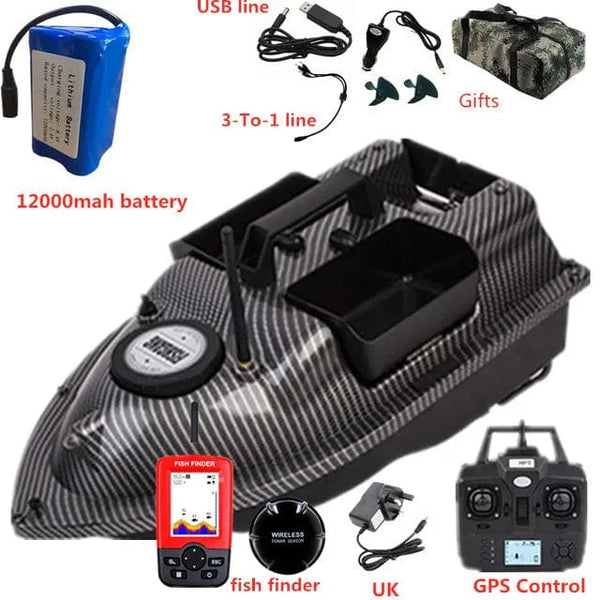 Planet Gates GPS Dual Position Fixed Speed Cruise RC Fishing Bait Boat 2KG 500M Dual Motor 3-Hopper 16 Point Nesting Boat Fish Finder VS V18