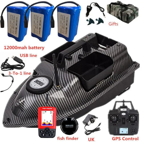 Planet Gates GPS Dual Position Fixed Speed Cruise RC Fishing Bait Boat 2KG 500M Dual Motor 3-Hopper 16 Point Nesting Boat Fish Finder VS V18