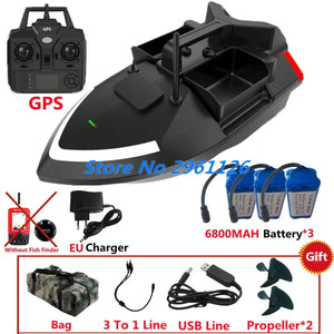 Planet Gates GPS NoFinder 1 6.8X3 500M 40GPS Point Remote Control Fishing Boat 2KG Load 6Hours LCD Display GPS Auto Return Cruise 3 Hopper High Speed RC Bait Boat