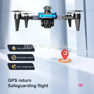 Planet Gates GPS Professional 8K Three Camera Brushless Wireless Control Drone 2.4G Avoid Obstacle Auto Return LED Light RC Drone Quadcopter