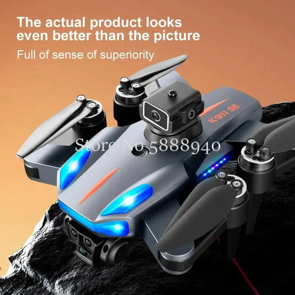 Planet Gates GPS Professional 8K Three Camera Brushless Wireless Control Drone 2.4G Avoid Obstacle Auto Return LED Light RC Drone Quadcopter