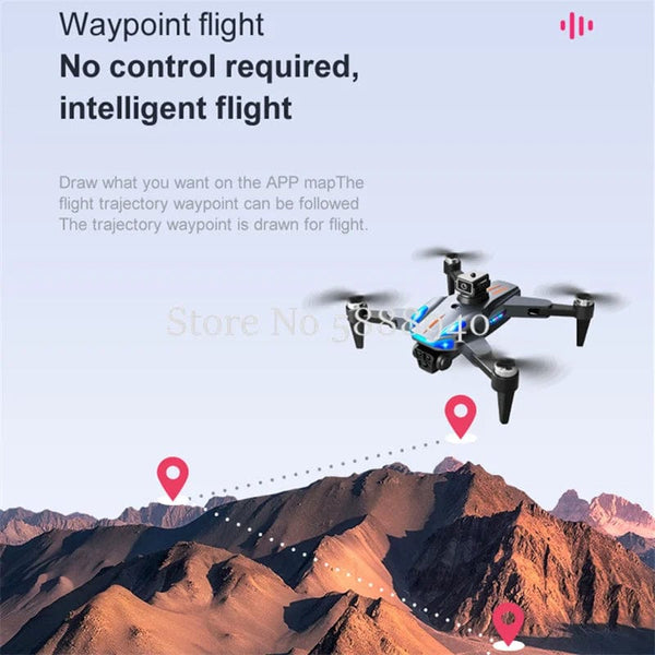 Planet Gates GPS Professional 8K Three Camera Brushless Wireless Control Drone 2.4G Avoid Obstacle Auto Return LED Light RC Drone Quadcopter