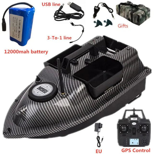 Planet Gates GPSNo Fish FinderEU1 / france GPS Dual Position Fixed Speed Cruise RC Fishing Bait Boat 2KG 500M Dual Motor 3-Hopper 16 Point Nesting Boat Fish Finder VS V18