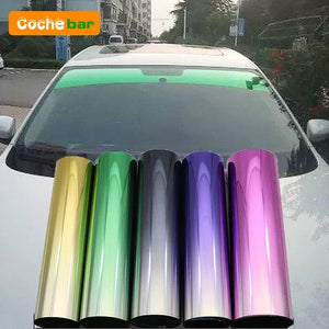 Planet Gates Gradually blue 20X150cm Car Sun Shade Front Windshield Sunshade Protector Solar Window Tint Film Heat Insulation Color Changing Film Universal