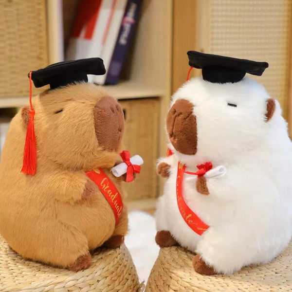 Planet Gates Graduate Plush Dolls Doctor Capybara Owl Bear Plush Toy Cute Stuffed Animal Toy Doll Soft Cartoon Pillow Graduation Gift