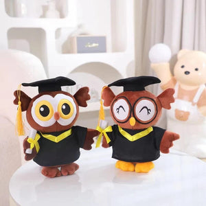Planet Gates Graduate Plush Dolls Doctor Capybara Owl Bear Plush Toy Cute Stuffed Animal Toy Doll Soft Cartoon Pillow Graduation Gift